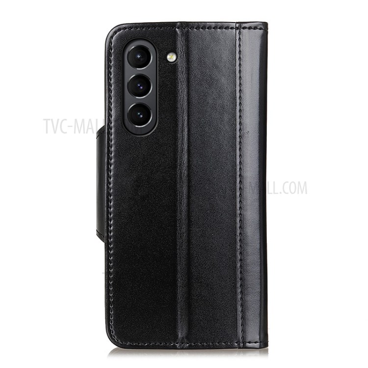 PU Leather Wallet Stand Design Magnetic Clasp Protection Case Shell for Samsung Galaxy S21 FE - Black-3