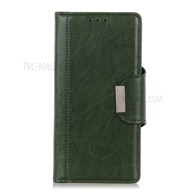 Wallet Design Full Protection PU Leather Phone Case with Stand for Samsung Galaxy S21 FE - Green-2