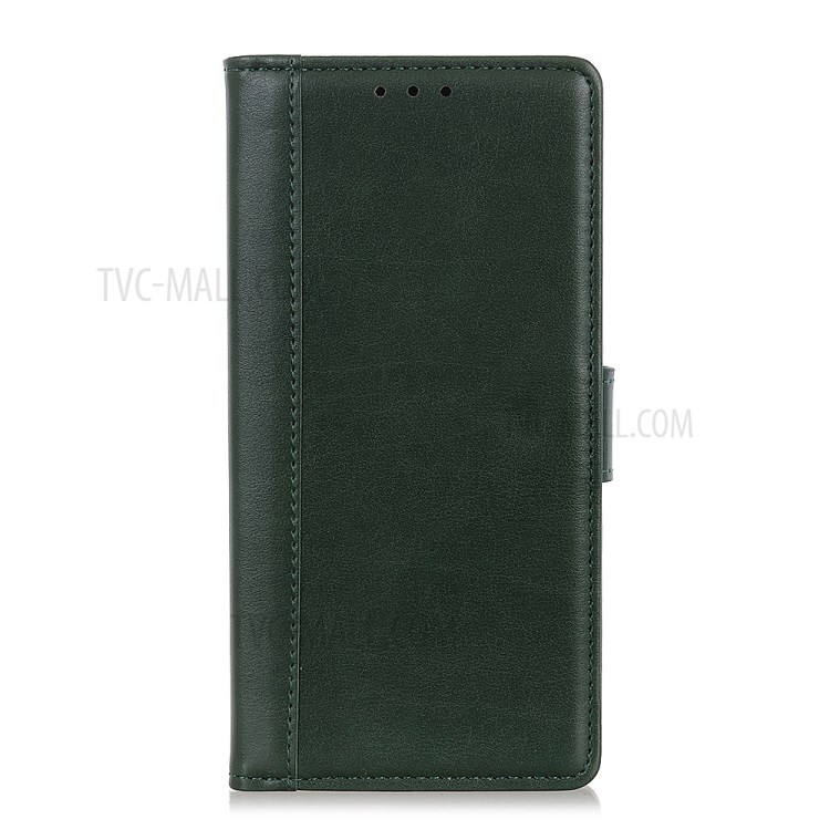 Smooth-Feeling PU Leather Wallet Stand Phone Cover Case for Samsung Samsung Galaxy S21 FE - Green-2