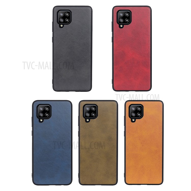 Leather Coated Back Cover Protective Case for Samsung Galaxy A42 5G - Red-3