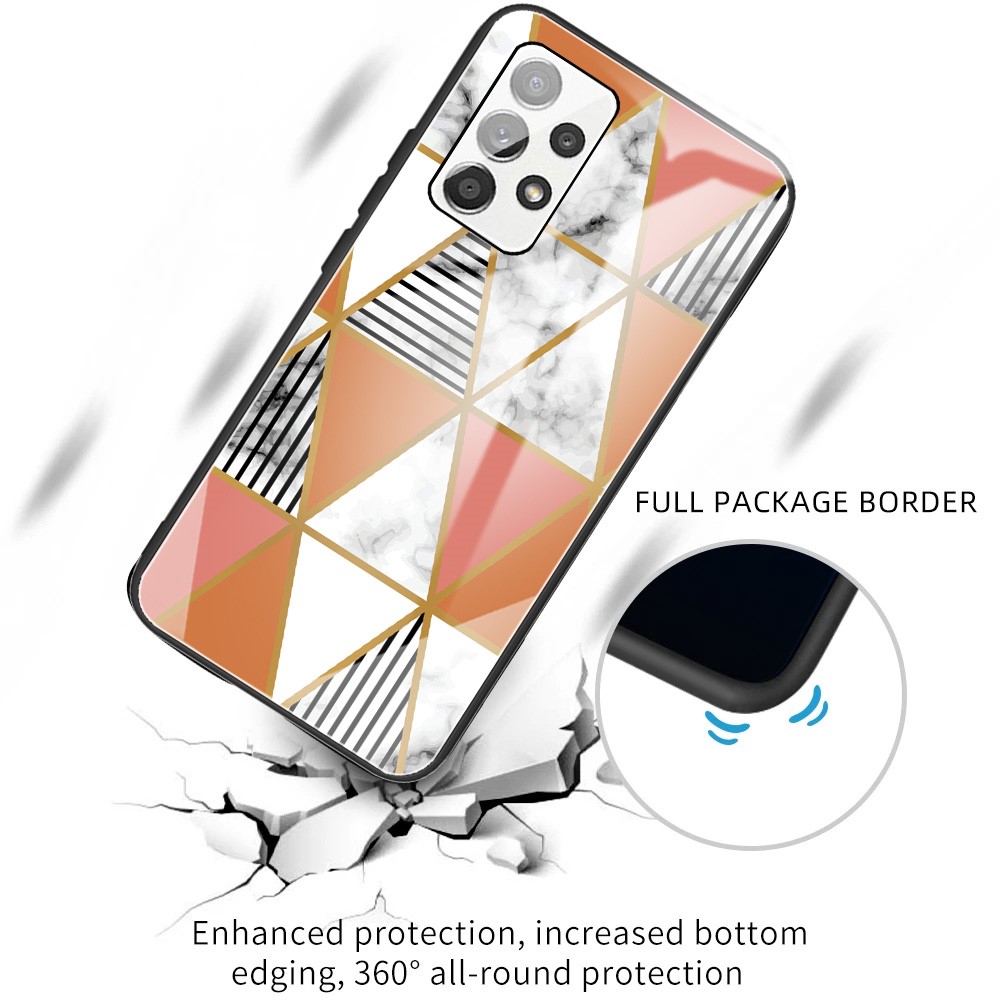 Marble Pattern Tempered Glass Phone Protective Case Shell for Samsung Galaxy A32 4G (EU Version) - Style A-2