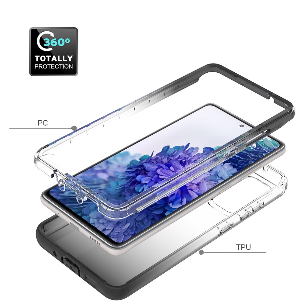 2-in-1 PC+TPU Gradient Color Design Well-Protected Phone Case for Samsung Galaxy S20 FE/S20 Fan Edition/S20 FE 5G/S20 Fan Edition 5G - Black-3