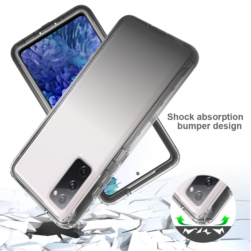 2-in-1 PC+TPU Gradient Color Design Well-Protected Phone Case for Samsung Galaxy S20 FE/S20 Fan Edition/S20 FE 5G/S20 Fan Edition 5G - Black-4