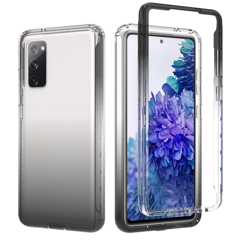 2-in-1 PC+TPU Gradient Color Design Well-Protected Phone Case for Samsung Galaxy S20 FE/S20 Fan Edition/S20 FE 5G/S20 Fan Edition 5G - Black-7