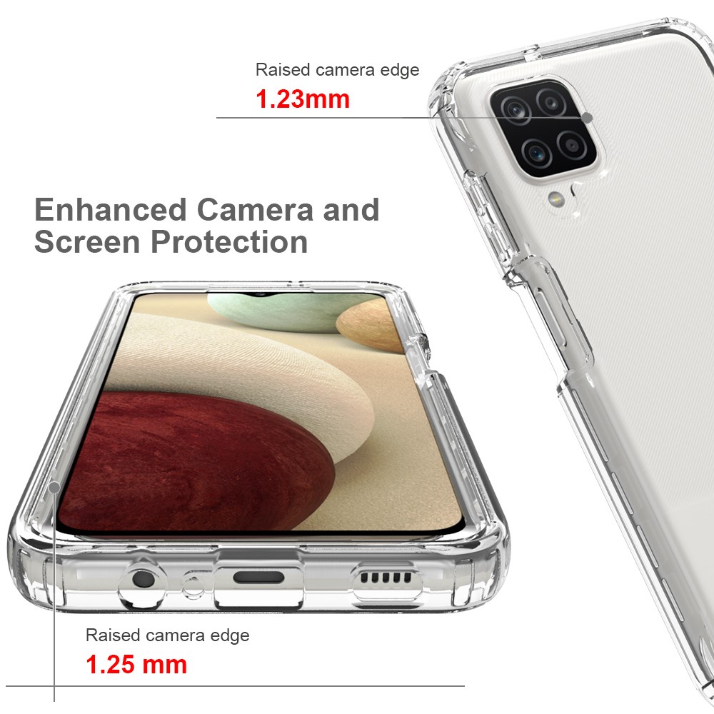Gradient Color Design 2-in-1 PC+TPU Phone Case for Samsung Galaxy A12 - Transparent-2
