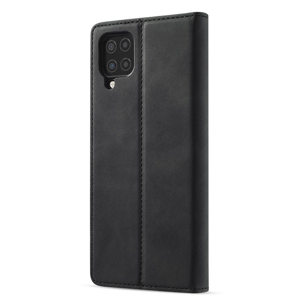 LC.IMEEKE LC Strong Magnetic Series Auto-absorbed Leather Wallet Stand Phone Protective Shell for Samsung Galaxy A42 5G - Black-7