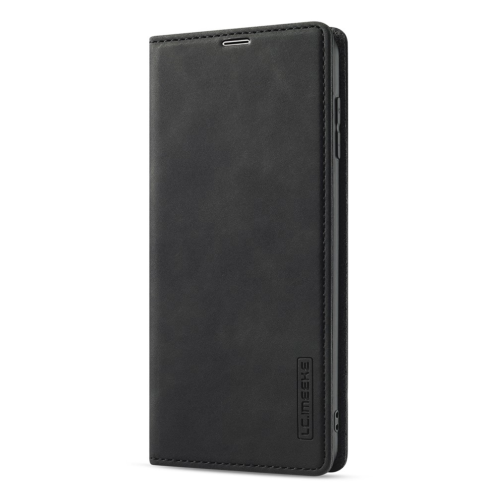 LC.IMEEKE LC Strong Magnetic Series Auto-absorbed Leather Wallet Stand Phone Protective Shell for Samsung Galaxy A42 5G - Black-8