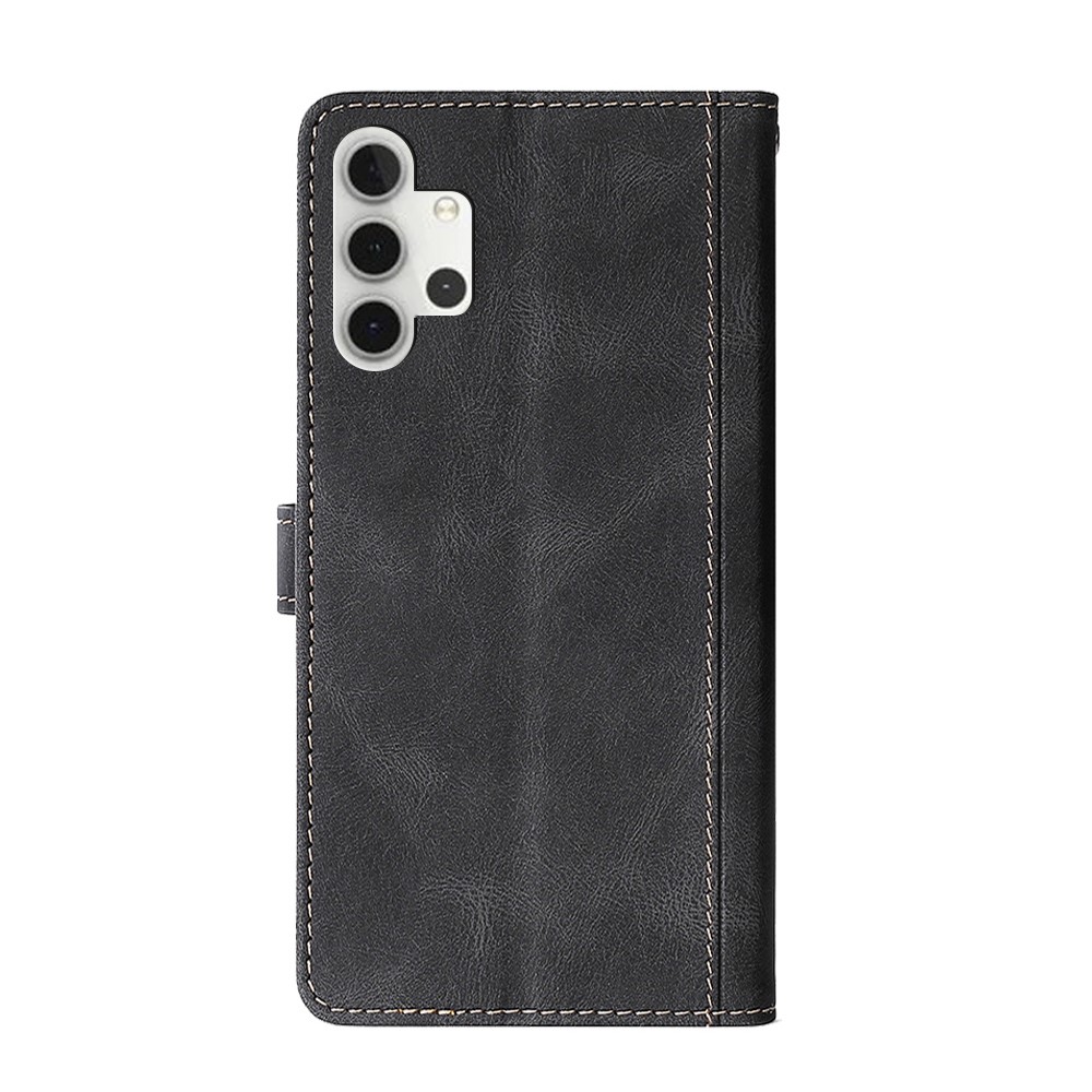 Contrast Color Leather Wallet Phone Protection Cover Case for Samsung Galaxy A32 4G (EU Version) - Black-3