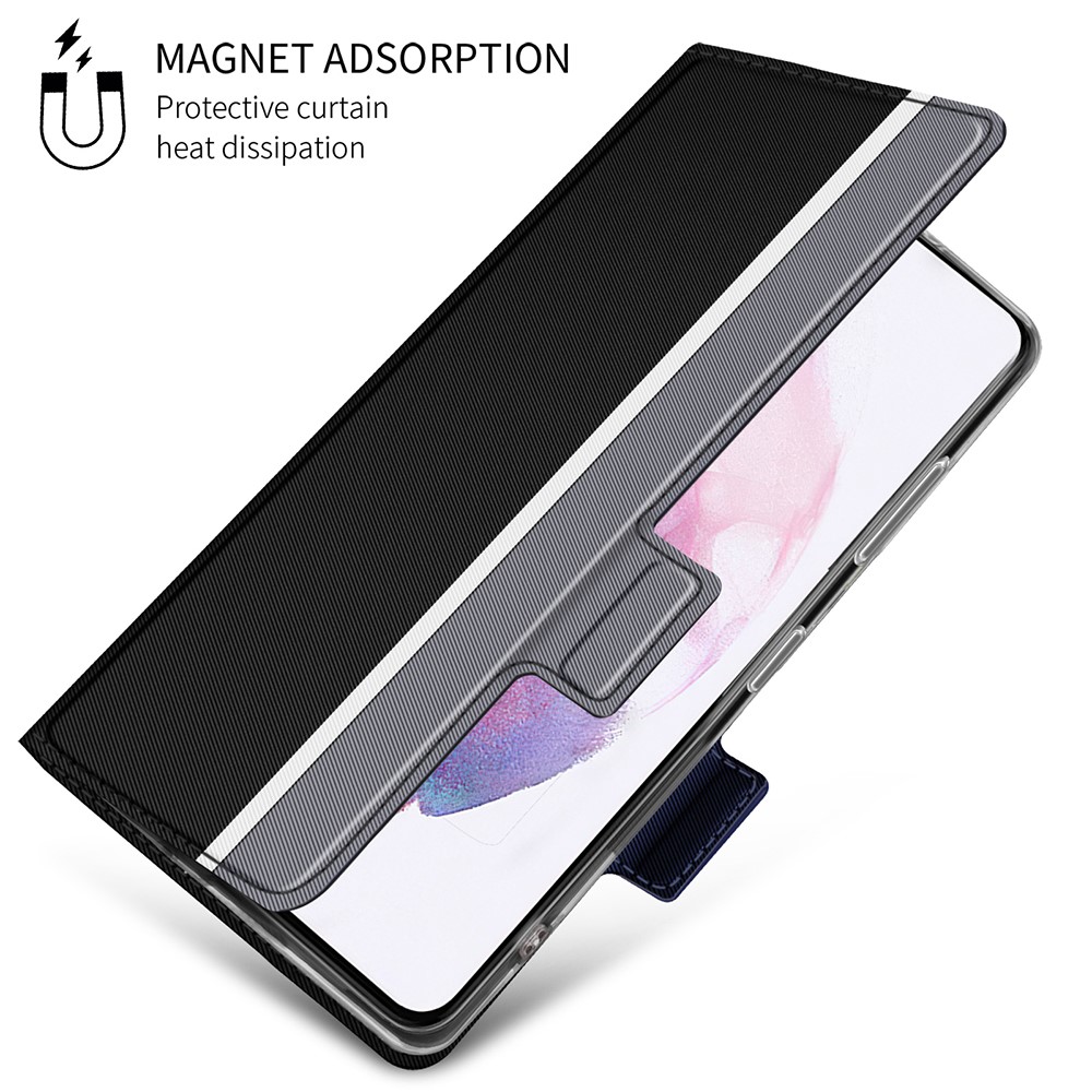 BaiYu Series Fashion Leather Cover for Samsung Galaxy S21+ 5G Protective Card Holder Case Stand - Black-2
