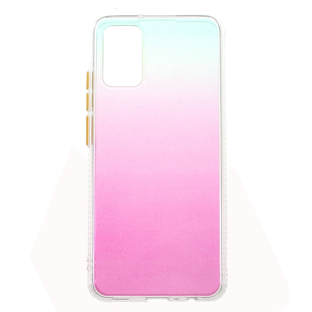 Gradient Soft TPU + Acrylic Combo Hybrid Phone Cover Shell for Samsung Galaxy A02s (164.2x75.9x9.1mm) - Purple-3