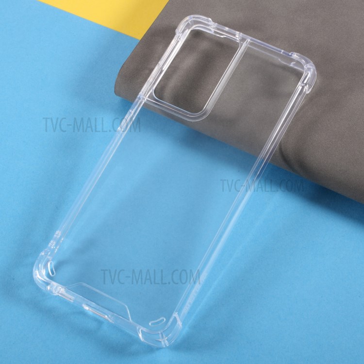 Shock-Absorbing Corners Clear Acrylic + TPU Protector Cover for Samsung Galaxy S21 Ultra 5G-6