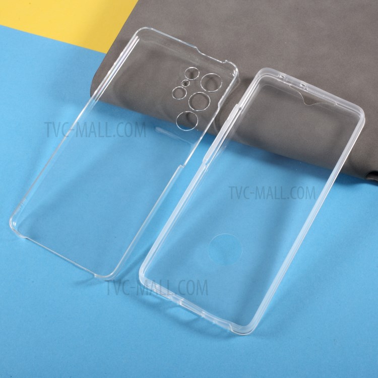 Full Body PET Front Cover + TPU Edge + Acrylic Back Panel Phone Case for Samsung Galaxy S21 Ultra 5G-9