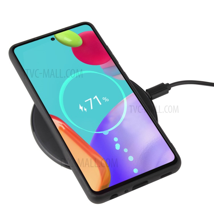 Textured PU Leather Coated TPU + PC Phone Cover Shell for Samsung Galaxy A72 4G/5G - Carbon Fiber Texture-5