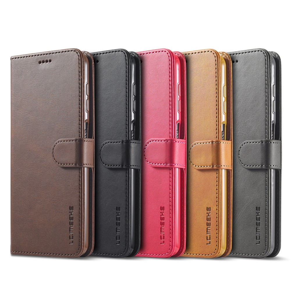 LC.IMEEKE Wallet Stand Leather Mobile Phone Case for Samsung Galaxy F62/M62 - Rose-10