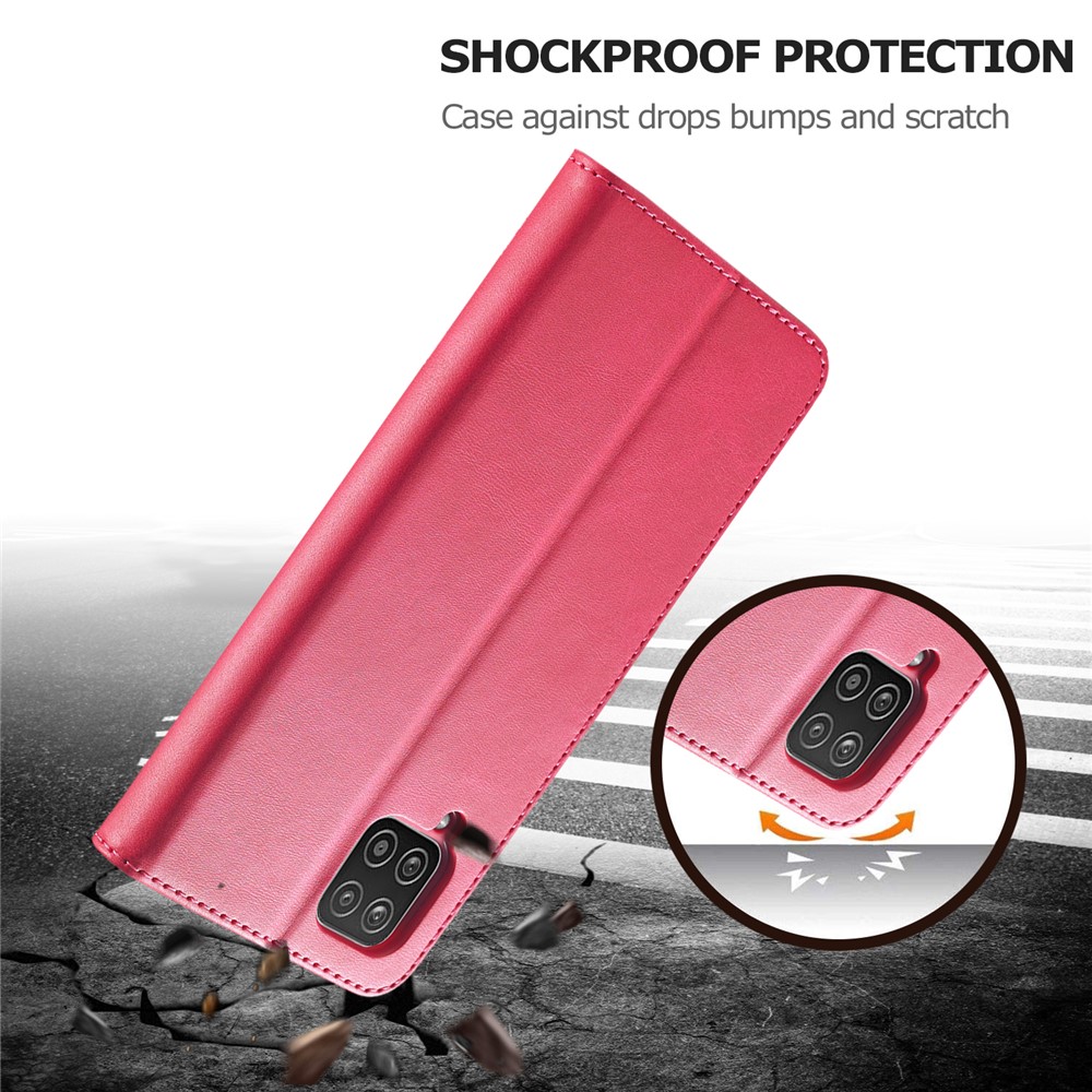 LC.IMEEKE Wallet Stand Leather Mobile Phone Case for Samsung Galaxy F62/M62 - Rose-6