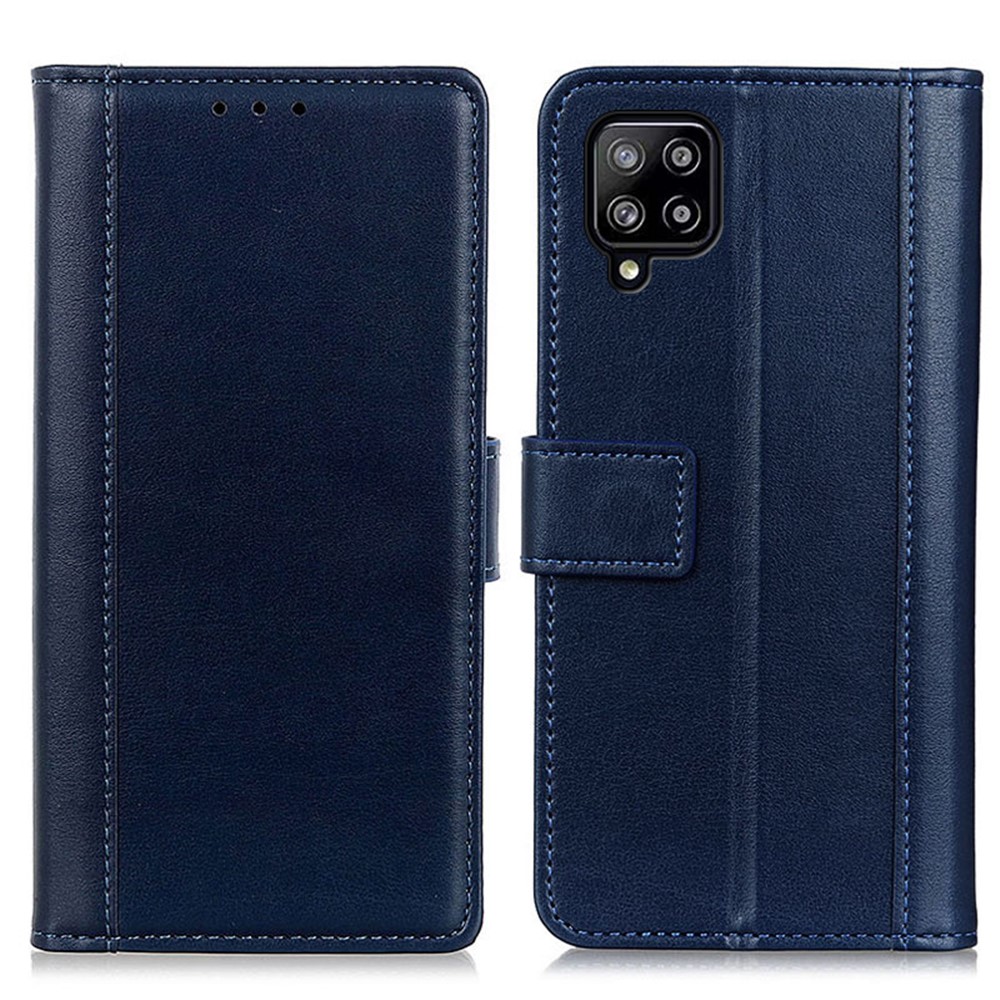 Leather Phone Stand Full Protection Cover Wallet Design Case for Samsung Galaxy A22 4G (EU Version) - Blue-1