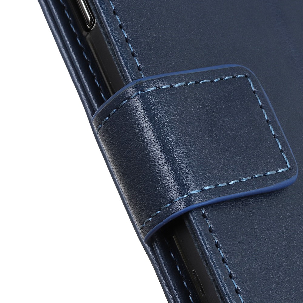 Leather Phone Stand Full Protection Cover Wallet Design Case for Samsung Galaxy A22 4G (EU Version) - Blue-9