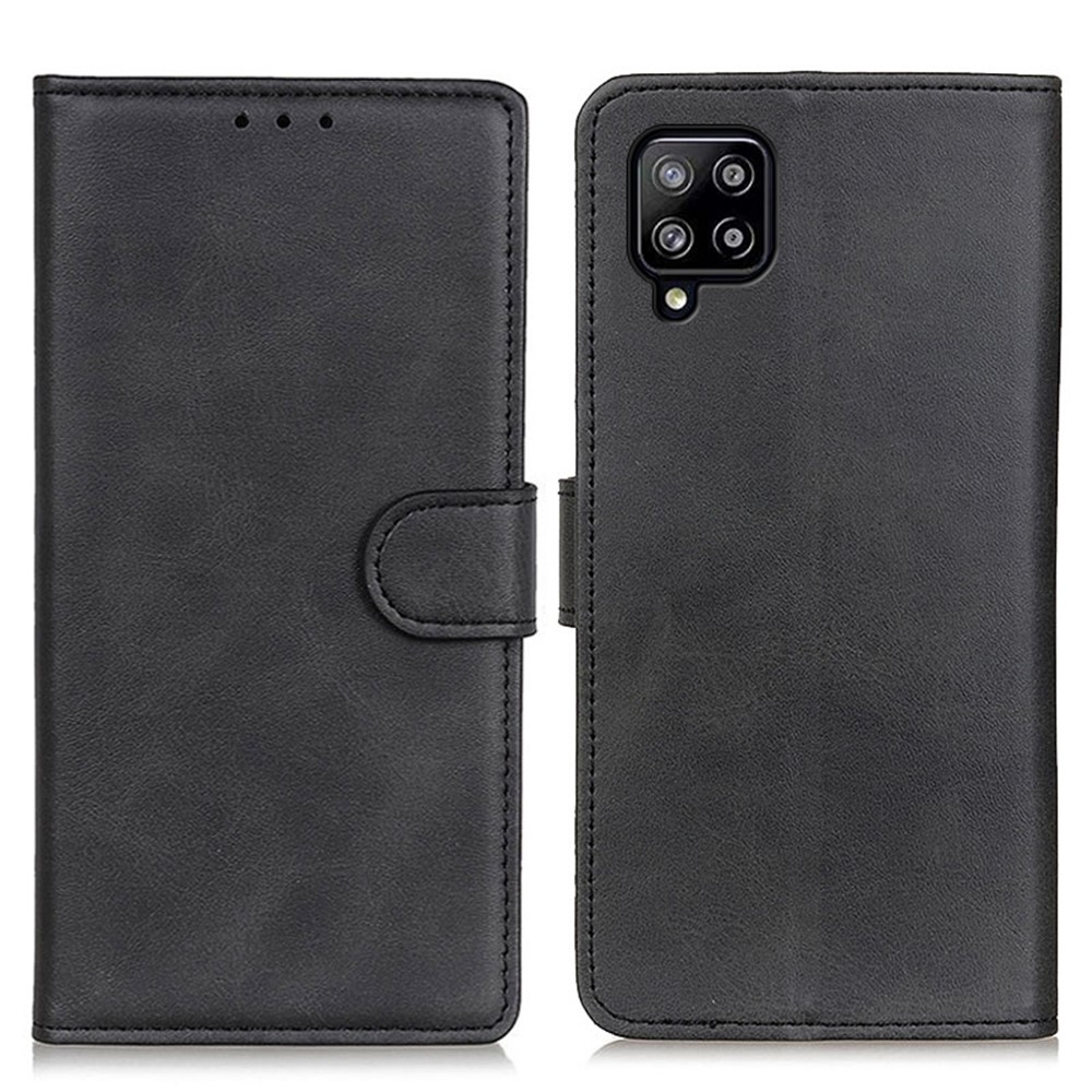 PU Leather Magnetic Wallet Leather Shell Protective Case for Samsung Galaxy A22 4G (EU Version) - Black-1