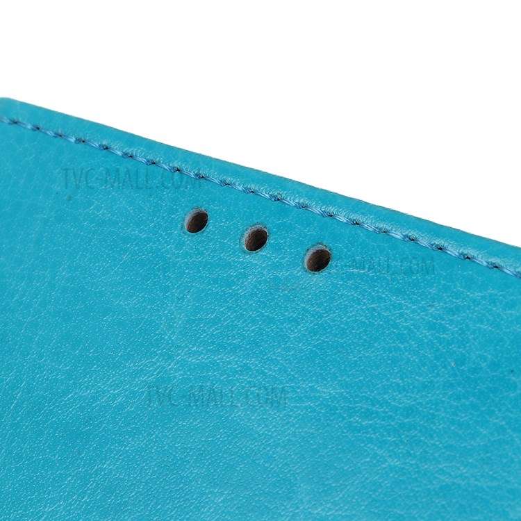 Wallet Stand PU Leather Protective Case for Samsung Galaxy A22 4G (EU Version) - Blue-8