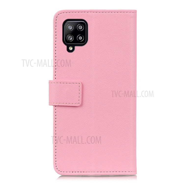 Leather Wallet Folio Phone Casing with Stand for Samsung Galaxy A22 4G (EU Version) - Pink-2