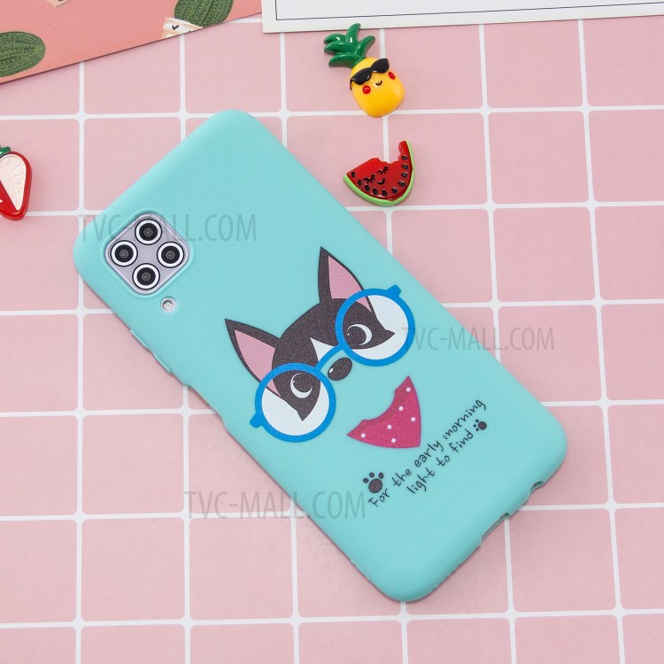 Well-Protected Silicone Strap Design TPU Gel Protective Case with Pattern Printing for Samsung Galaxy A12 5G - Green-5