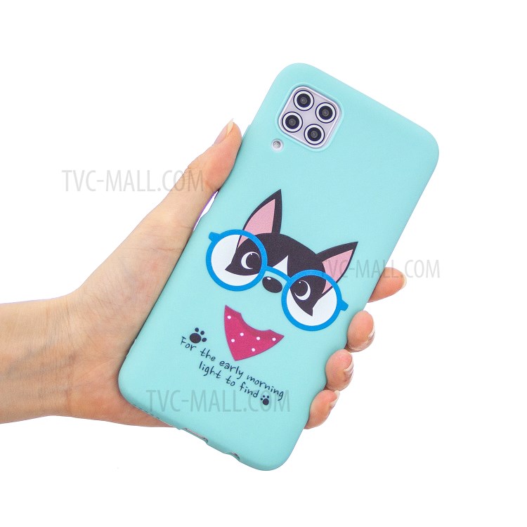 Well-Protected Silicone Strap Design TPU Gel Protective Case with Pattern Printing for Samsung Galaxy A12 5G - Green-6