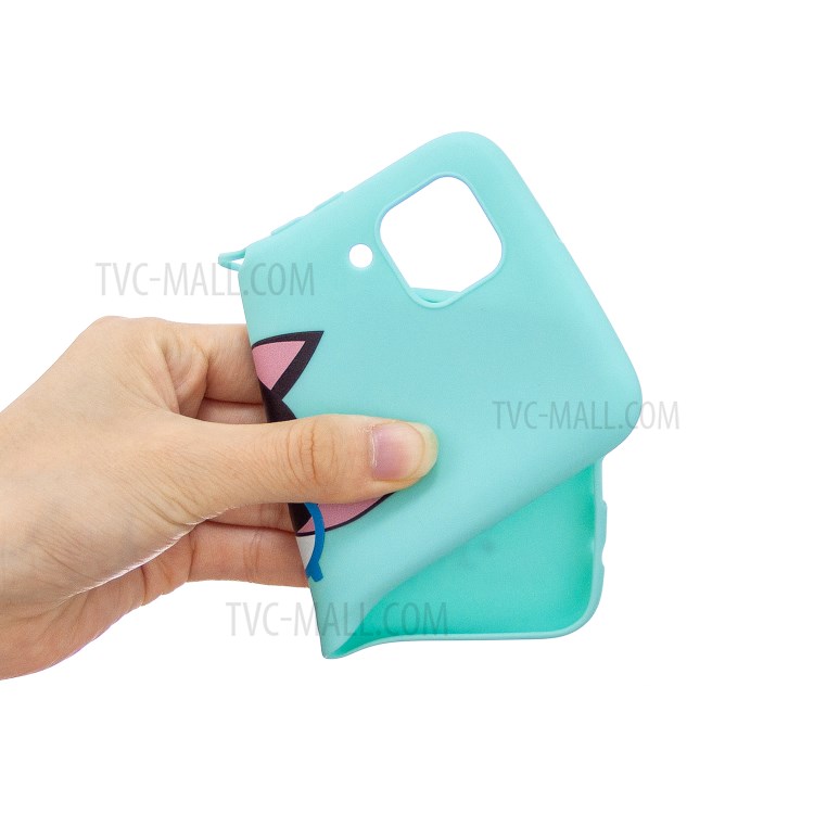 Well-Protected Silicone Strap Design TPU Gel Protective Case with Pattern Printing for Samsung Galaxy A12 5G - Green-7