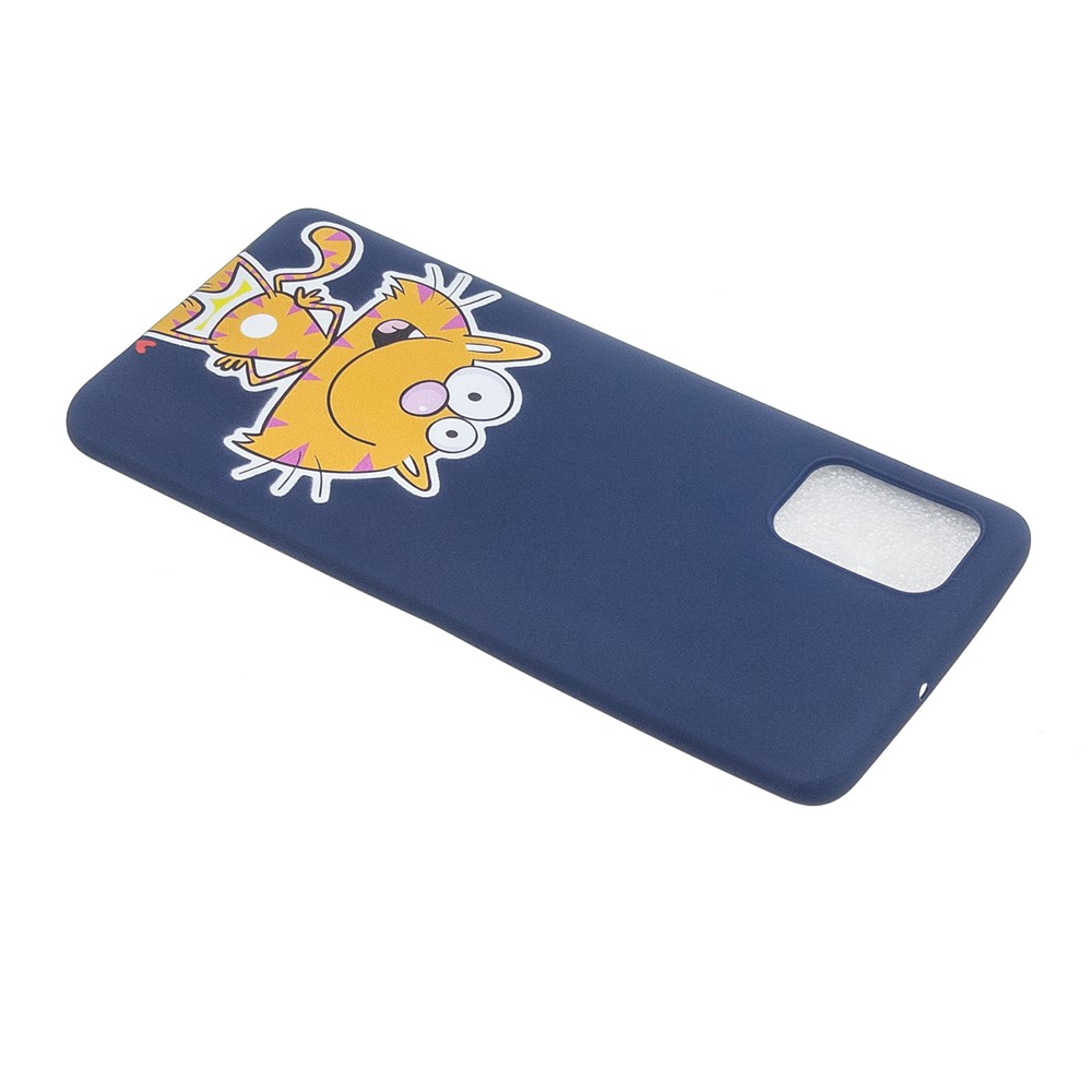 Pattern Printing Well-Protected TPU Gel Protective Case with Silicone Strap for Samsung Galaxy A52 5G - Dark Blue-3