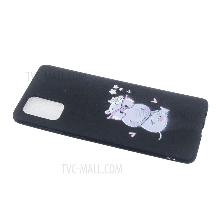 Well-Protected Pattern Printing TPU Gel Protective Case with Silicone Strap for Samsung Galaxy A72 4G/5G - Black-2