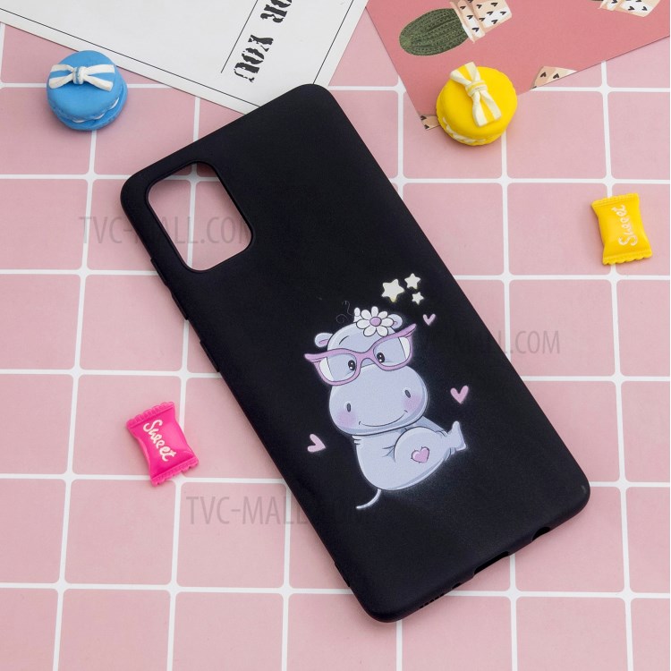 Well-Protected Pattern Printing TPU Gel Protective Case with Silicone Strap for Samsung Galaxy A72 4G/5G - Black-6