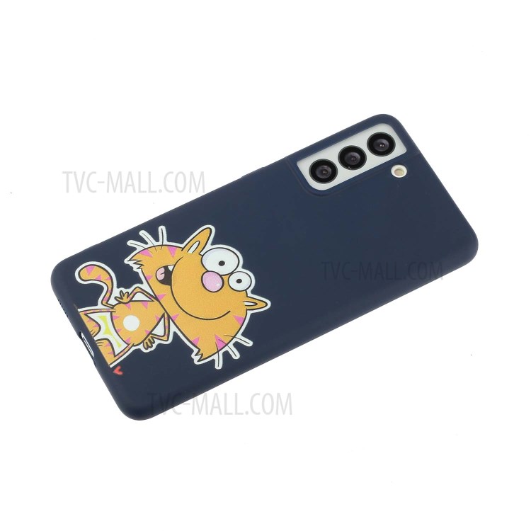 Silicone Strap Design Pattern Printing TPU Gel Protective Case for Samsung Galaxy S21+ 5G - Dark Blue-3