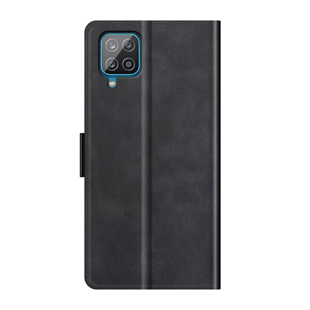 PU Leather Wallet Stand Double Clasp Magnetic Closure Phone Case Shell for Samsung Galaxy A22 4G (EU Version) - Black-3