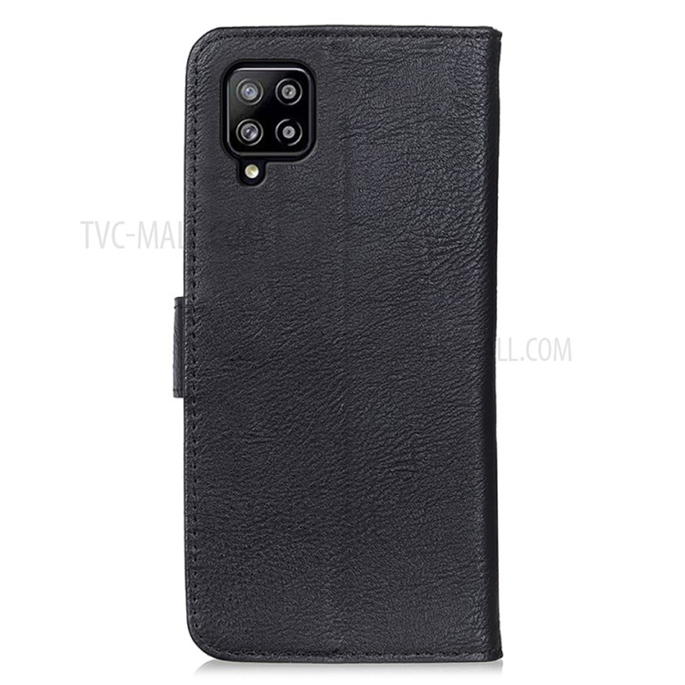 KHAZNEH Wallet Stand Phone Cover Leather Protective Case Shell for Samsung Galaxy A22 4G (EU Version) - Black-3
