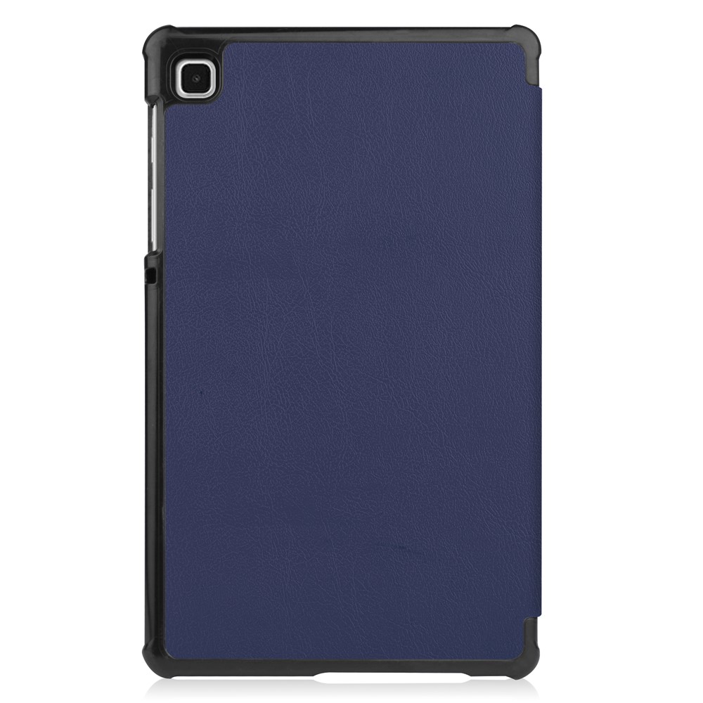 PU Leather Auto Wake/Sleep Tri-fold Stand Case Cover Shell for Samsung Galaxy A7 Lite/T220/T225 - Navy Blue-7