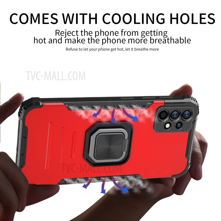 Kickstand Design 2 En 1 TPU POC + PC + TÉLÉPHONE DE TÉLÉPHONE HYBRIDE AUTOCHE POUR SAMSUNG GALAXY A72 4G / 5G - Or-5
