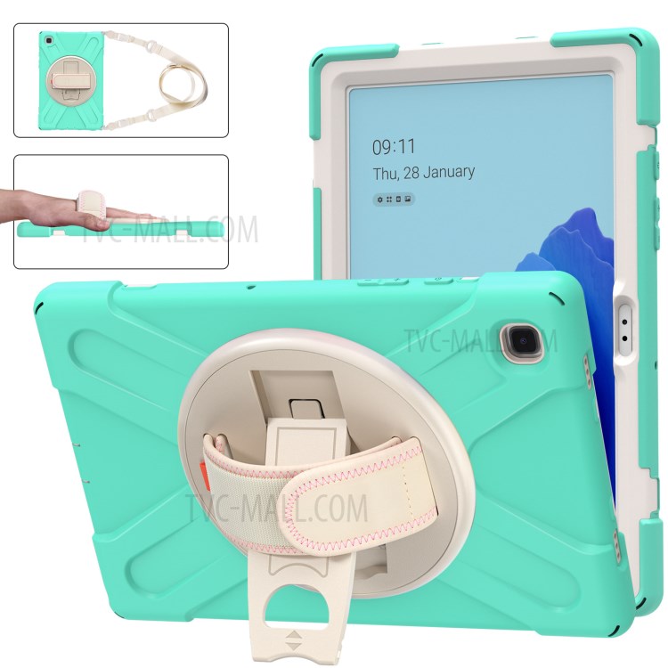 Coperchio Tablet Con Cinturino A Mano Con Kickstand Girevole Per Samsung Galaxy Tab A7 10.4 (2020) - Menta Verde-15
