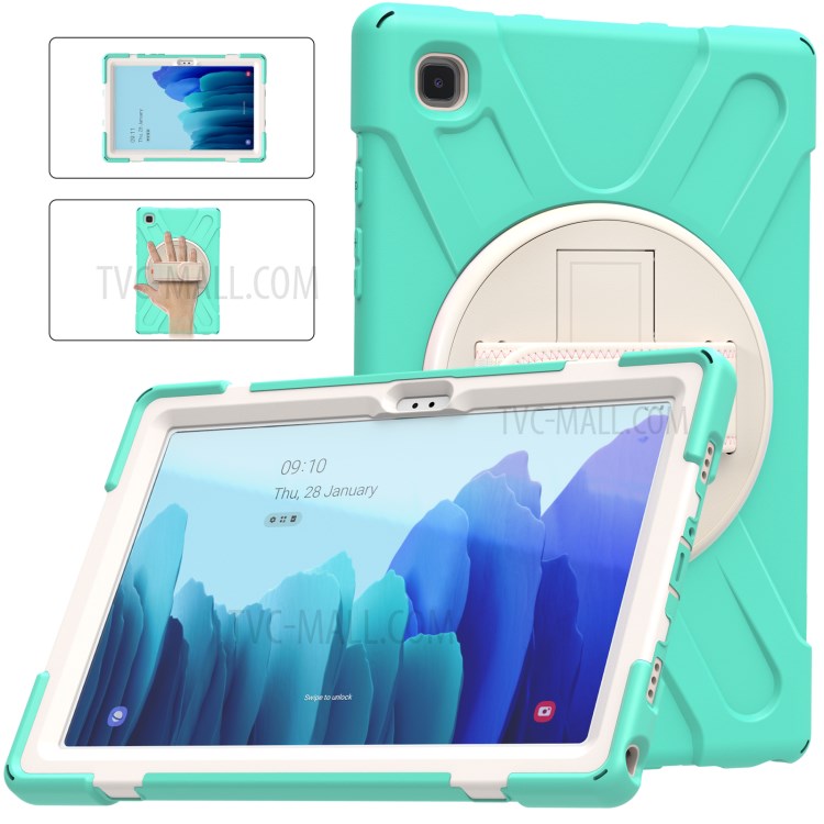 Coperchio Tablet Con Cinturino A Mano Con Kickstand Girevole Per Samsung Galaxy Tab A7 10.4 (2020) - Menta Verde-16
