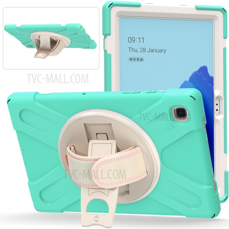 Coperchio Tablet Con Cinturino A Mano Con Kickstand Girevole Per Samsung Galaxy Tab A7 10.4 (2020) - Menta Verde-2