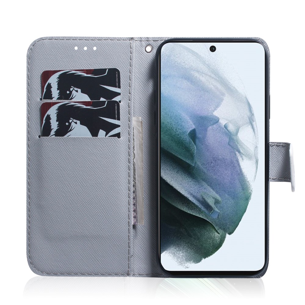 Pattern Printing Wallet Leather Case for Samsung Galaxy S21 FE/S21 Fan Edition - Wolf-6