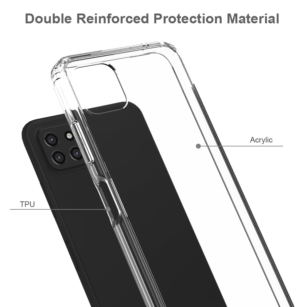 Anti-Drop Four-Corner Cushioned Anti-Scratch Clear Acrylic + TPU Hybrid Cover for Samsung Galaxy A22 5G (EU Version)-2