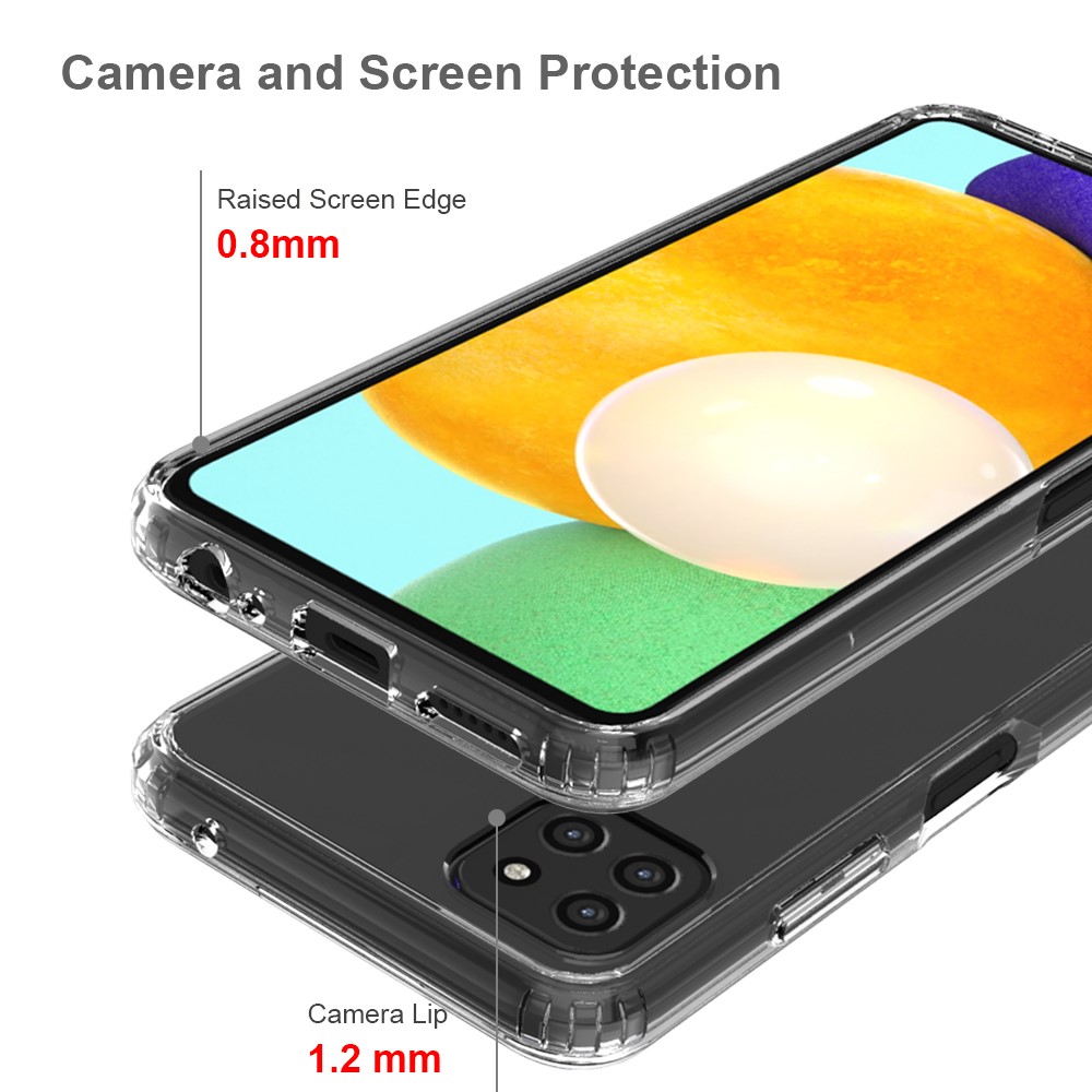 Anti-Drop Four-Corner Cushioned Anti-Scratch Clear Acrylic + TPU Hybrid Cover for Samsung Galaxy A22 5G (EU Version)-3