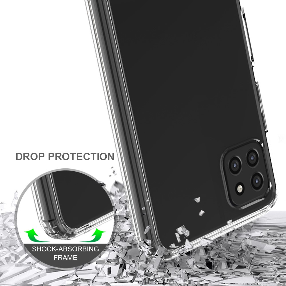Anti-Drop Four-Corner Cushioned Anti-Scratch Clear Acrylic + TPU Hybrid Cover for Samsung Galaxy A22 5G (EU Version)-4