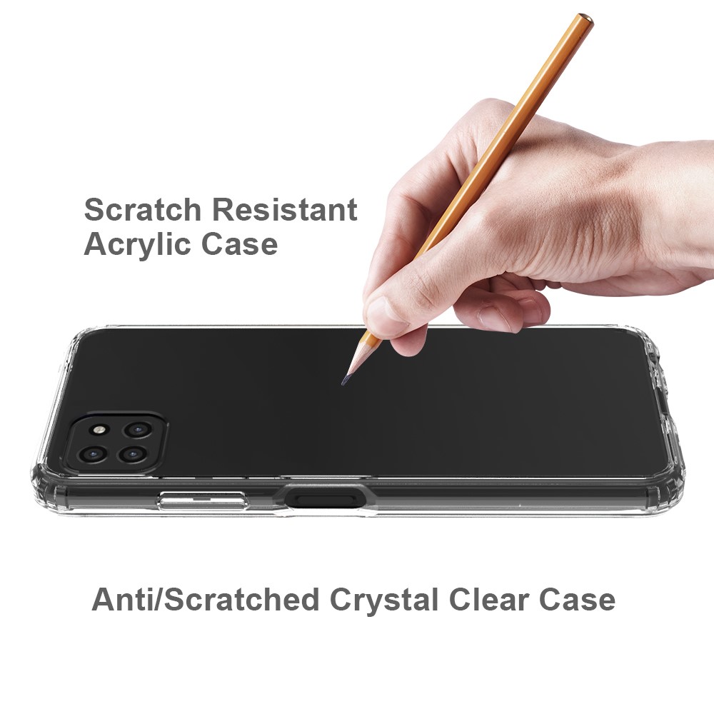 Anti-Drop Four-Corner Cushioned Anti-Scratch Clear Acrylic + TPU Hybrid Cover for Samsung Galaxy A22 5G (EU Version)-5