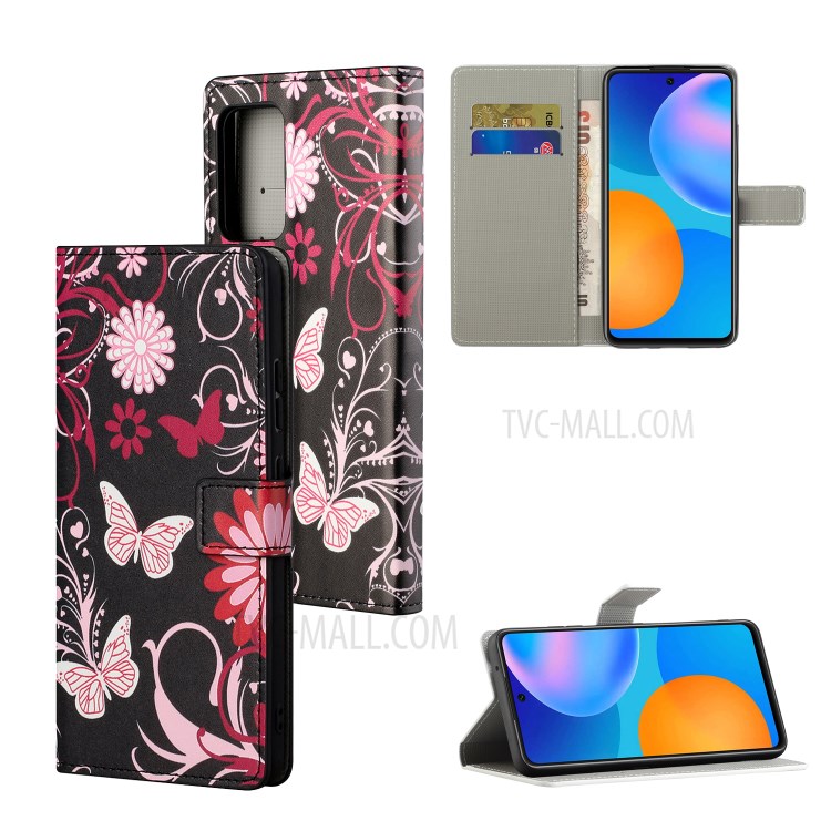 Wallet Design Pattern Printing Full Protection Leather Stand Protective Case with Stand for Samsung Galaxy A82 5G - Butterfly-6