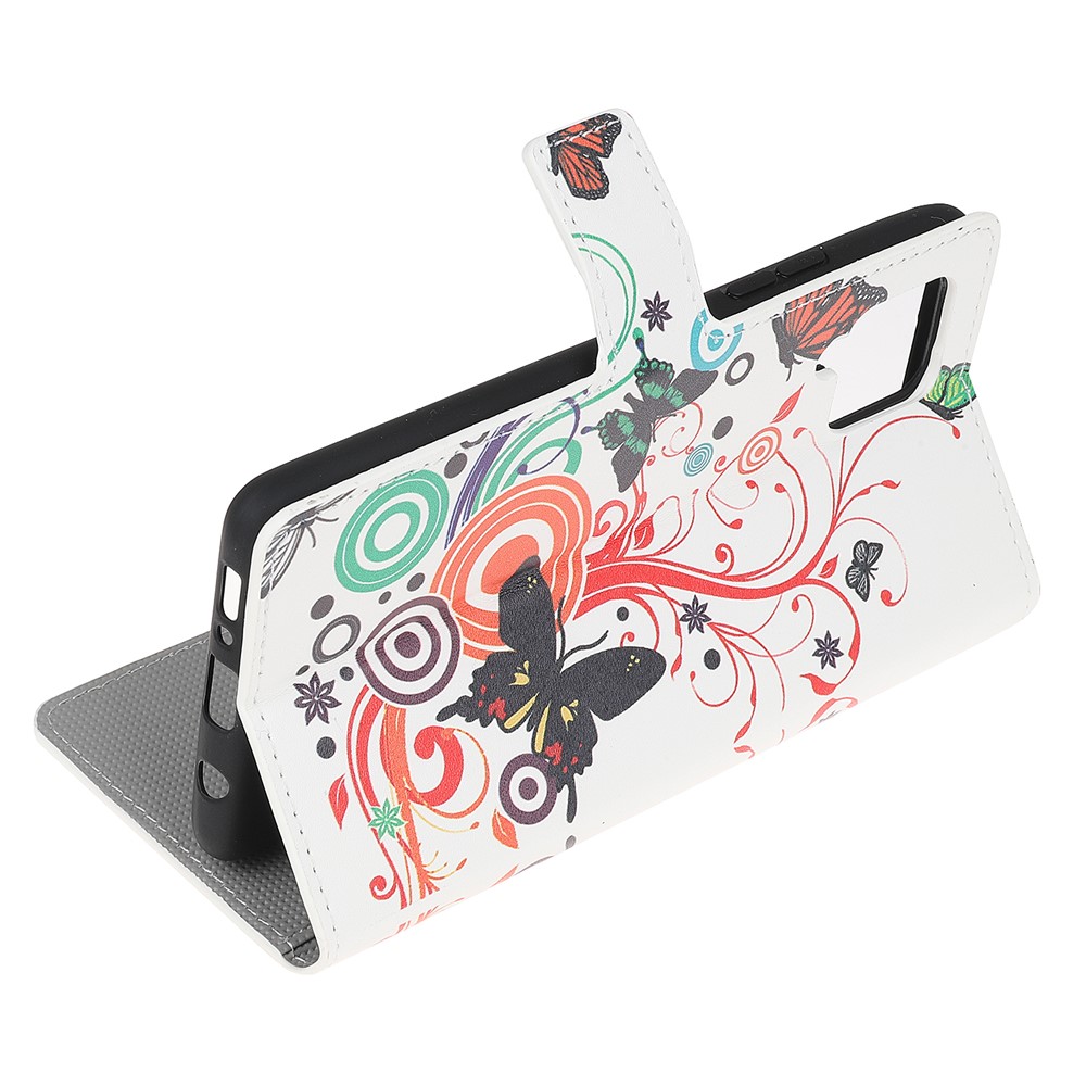 Pattern Printing Full Protection Wallet Design Leather Stand Protective Case with Stand for Samsung Galaxy A22 4G (EU Version) - Colorful Butterfly-5
