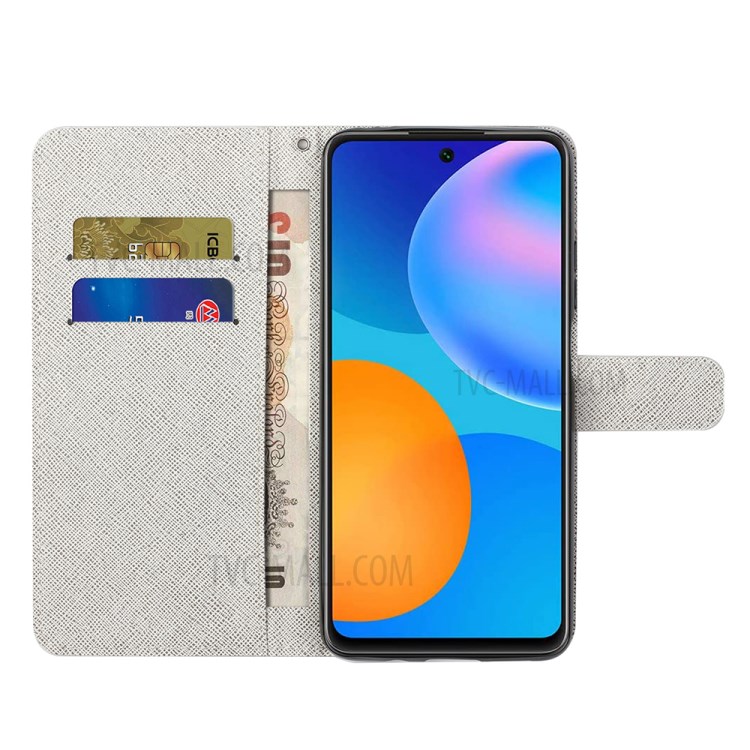 Cross Texture New Pattern Printing Wallet Design Leather Stand Case for Samsung Galaxy A82 5G - Flower-6