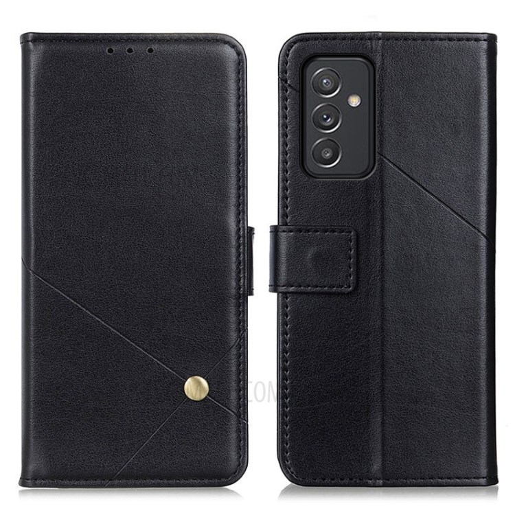 Wallet Stand PU Leather Phone Protection Shell Case for Samsung Galaxy A82 5G - Black-1