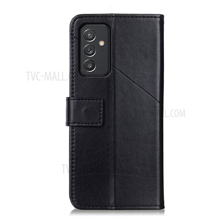 Wallet Stand PU Leather Phone Protection Shell Case for Samsung Galaxy A82 5G - Black-3