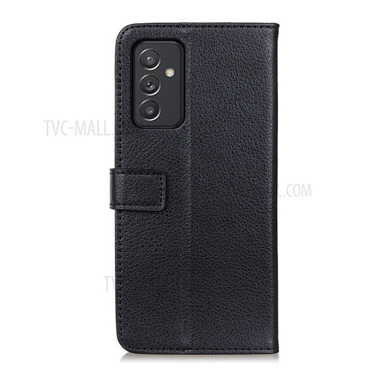 Litchi Skin Magnetic Leather Stand Case for Samsung Galaxy A82 5G - Black-3