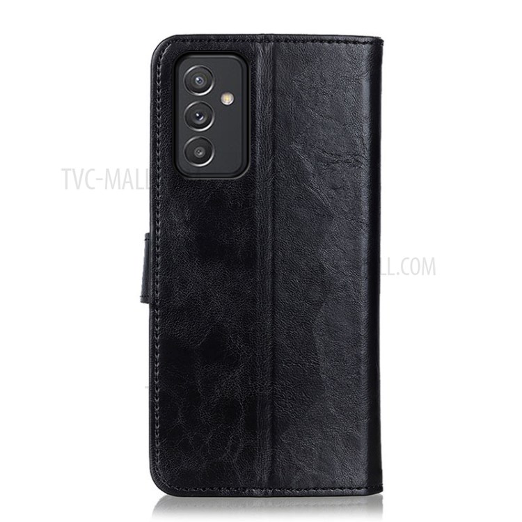 Tri-Color Braid Design Wallet Stand Leather Case Protective Cover for Samsung Galaxy A82 5G - Black-3